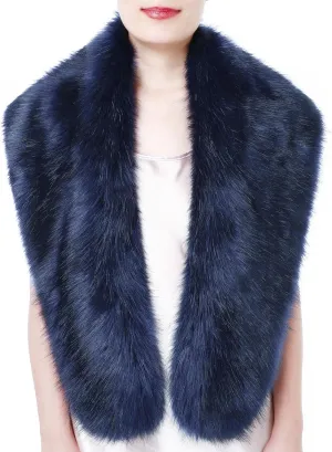 Dikoaina Extra Large Women's Faux Fur Collar for Winter Coat