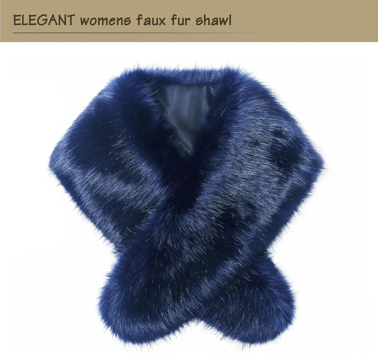 Dikoaina Extra Large Women's Faux Fur Collar for Winter Coat