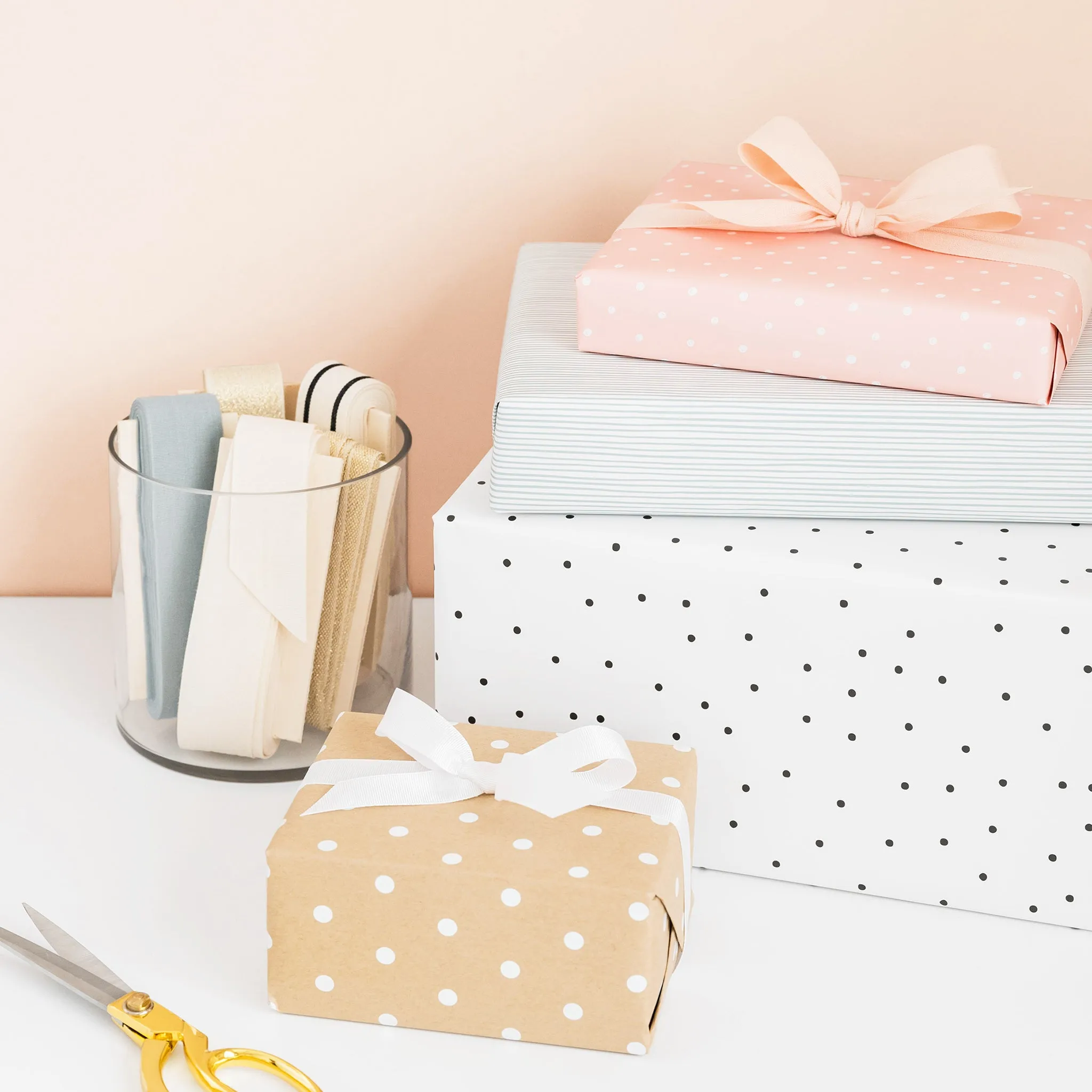 Kraft Polka Dot Wrapping Paper