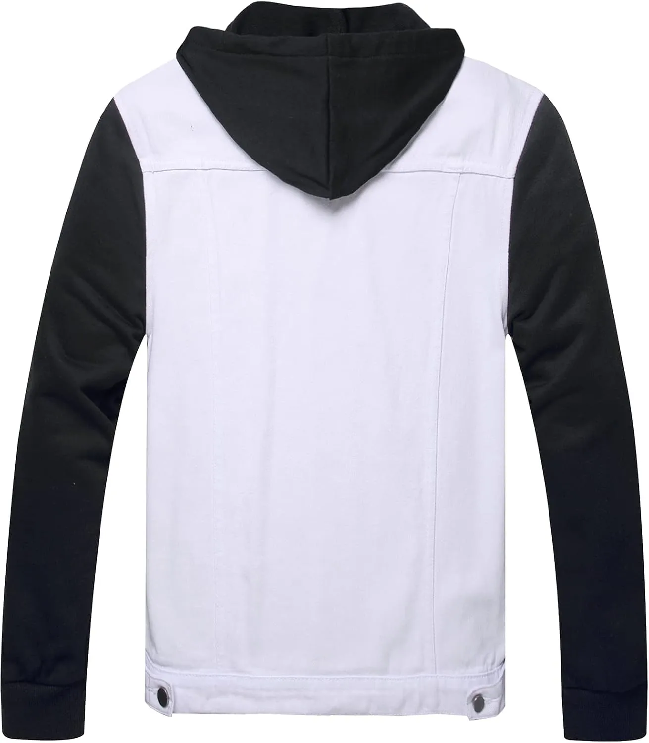 LZLER Hoodie Jean Jacket for Men,Casual Slim Fit Men's Denim Jacket with Hood