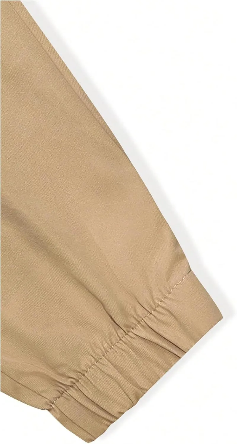 Men's Drawstring Waist Jogger Pants Casual Sports Tapered Pants Long Trousers with Pockets