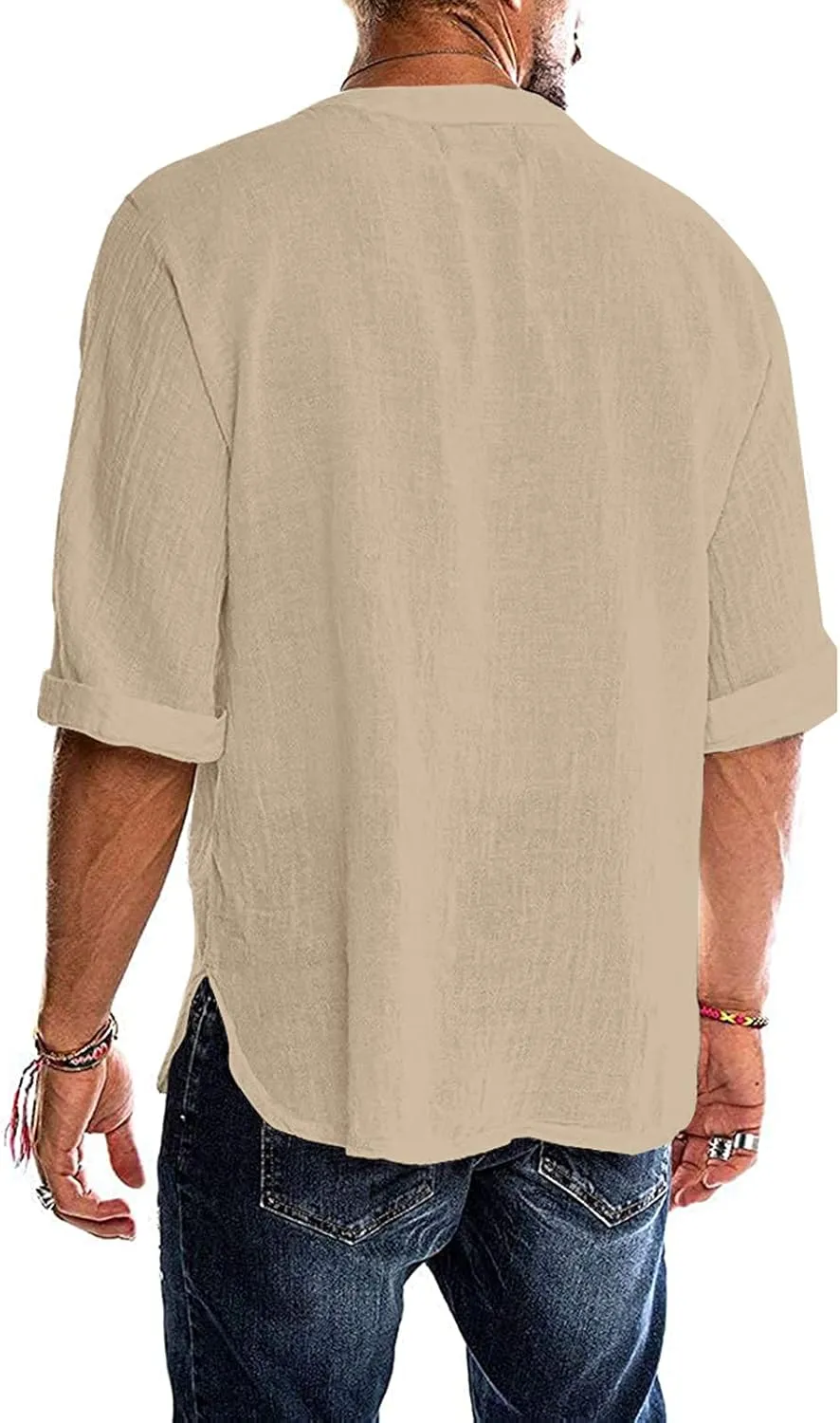 Men's Fashion Shirt Short Sleeve Beach V-Neck Drawstring Printing Yoga African Summer Top