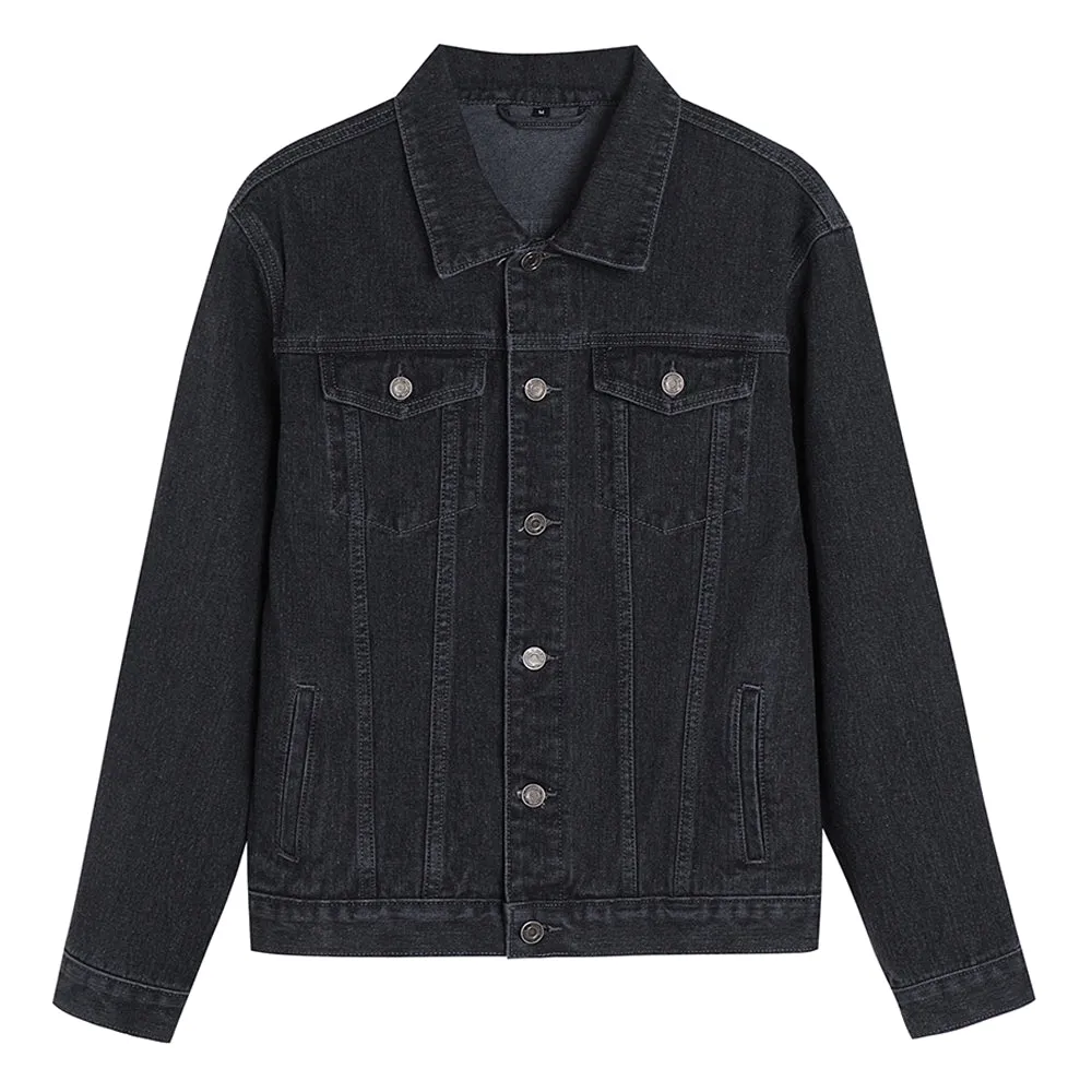 Mens Vintage Cartoon Prints AFRICA Denim Jacket
