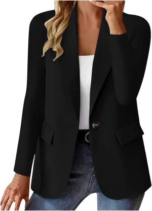 Suit Jackets for Women Business Casual Open Front Blazers Office Work Lightweight Coats Spring Summer Cardigan Suits